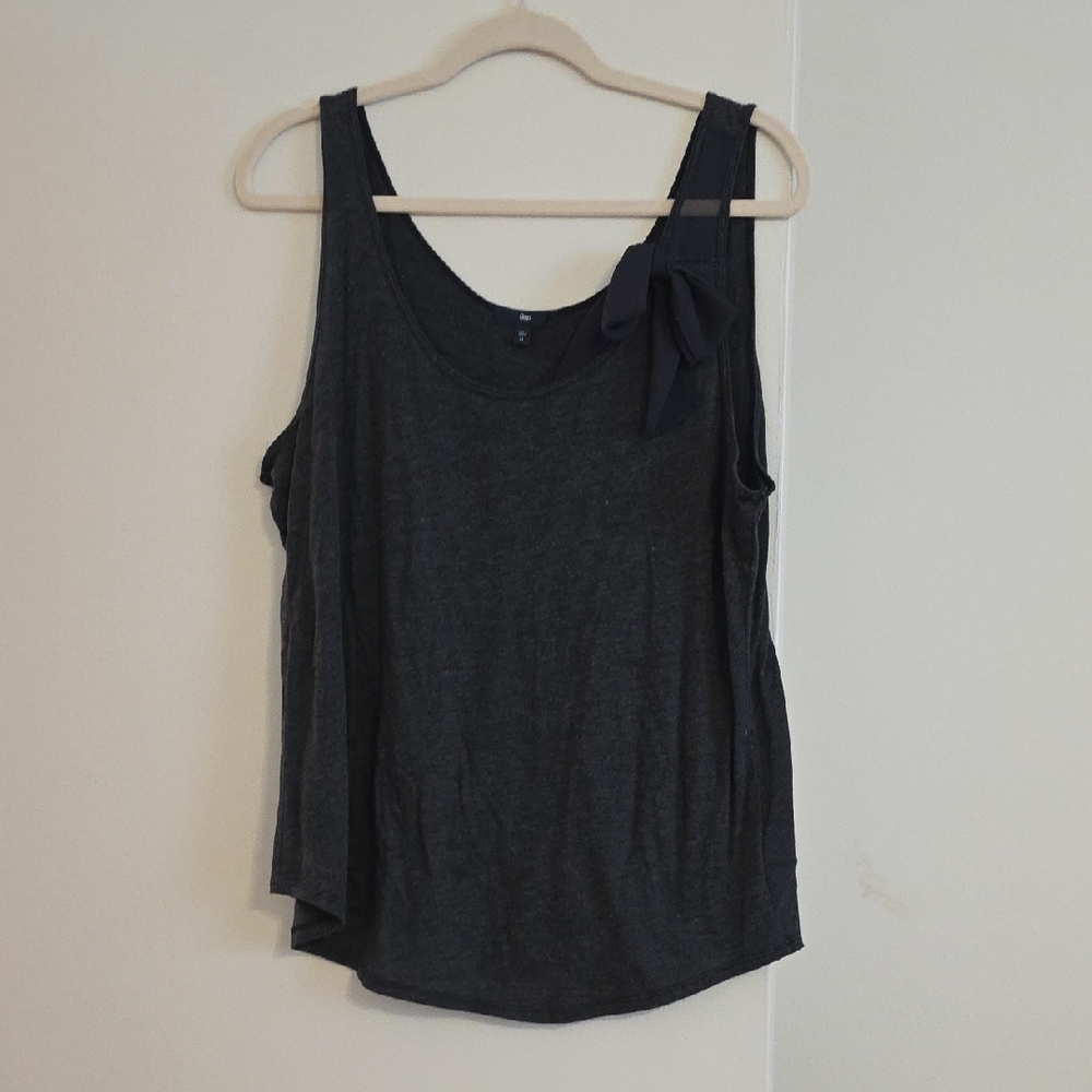 GAP Charcoal Tank Top with Bow Detail